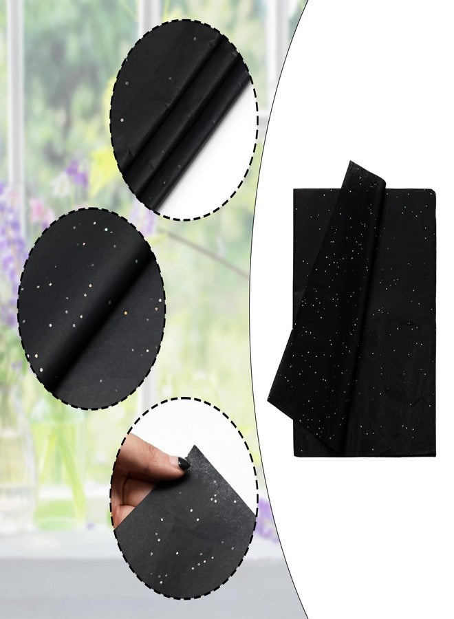 Pocoxll 50 Sheets Black Gift Bag Tissue Paper, 20 x 13 Inch Glitter Tissue Paper for Gift Wrap, Filler Flower, DIY Crafts and Birthday Wedding Decor - Image 4